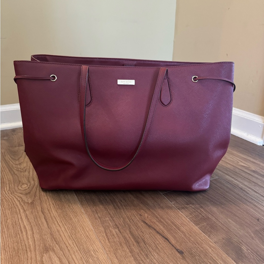 Kate Spade Burgundy Large Tote. Like New.